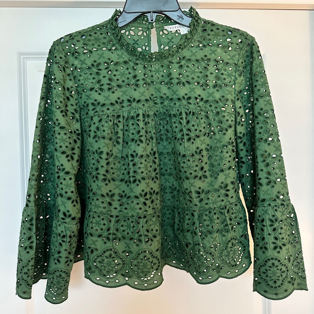 Veronica Beard Emmalyn Eyelet Top